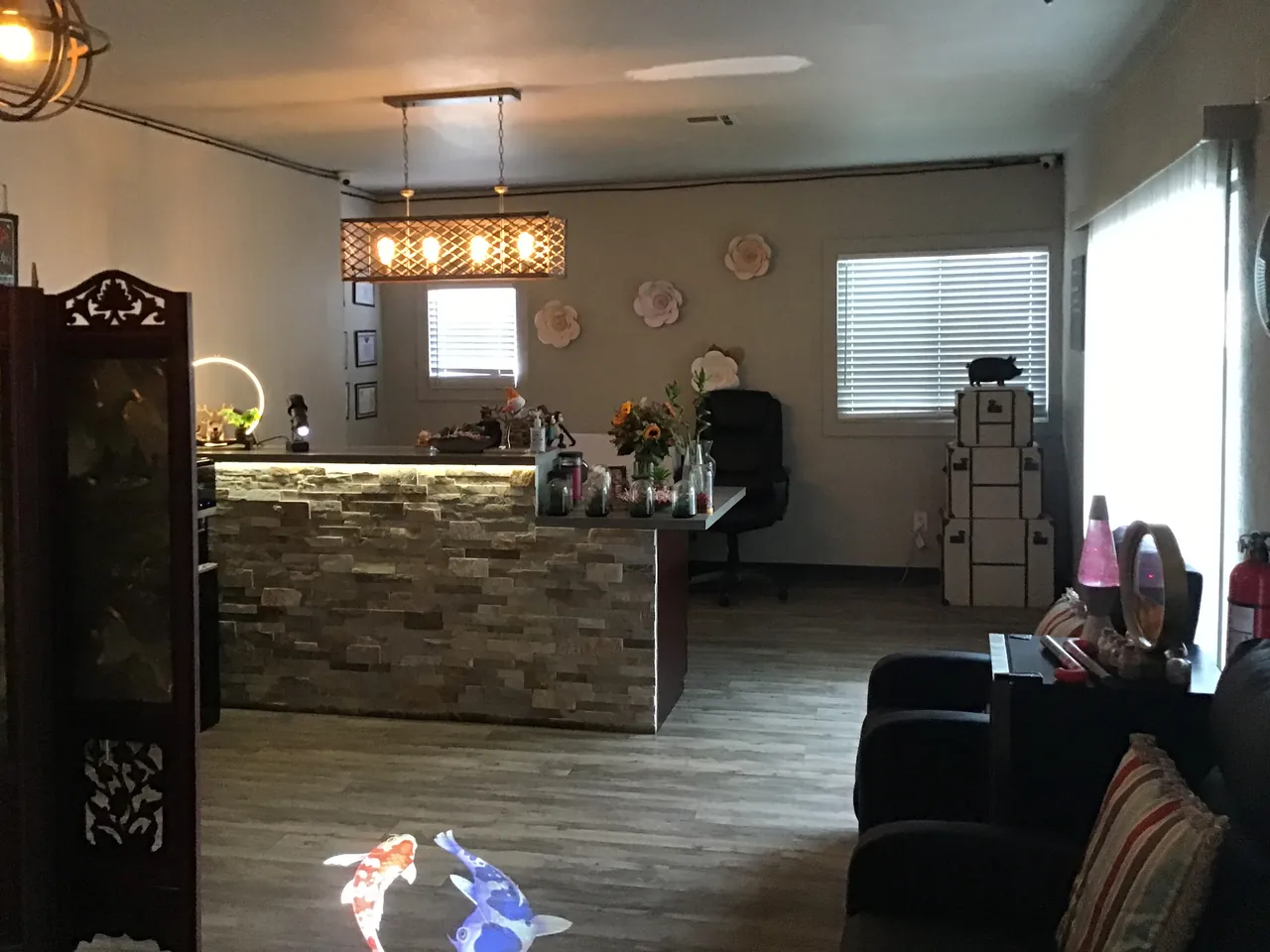 Reception counter inside Diamond Spa Massage in San Diego, CA
